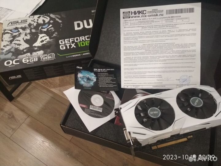 Видеокарта gtx 1060 6gb asus