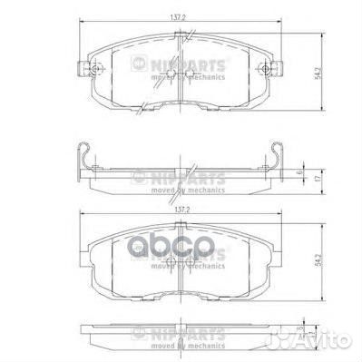 Колодки торм диск к-т j3601044 Nipparts