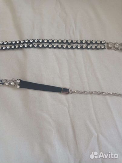 Ремень со стразами y2k