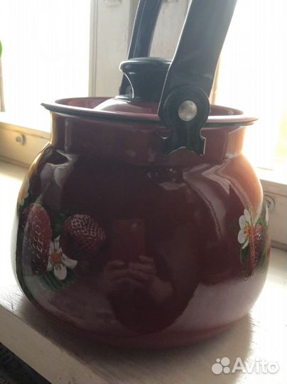 Чайник эмалированный новый 3л
