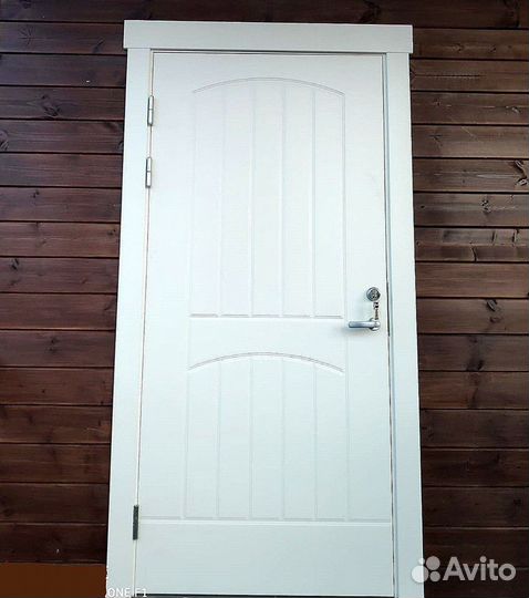 Двери входные деревянные тёплые. Аналог финских