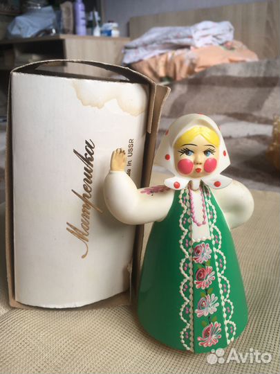 Кукла качалка пластик матрёшка СССР
