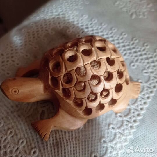 Деревянная черепаха 8 см ручная работа