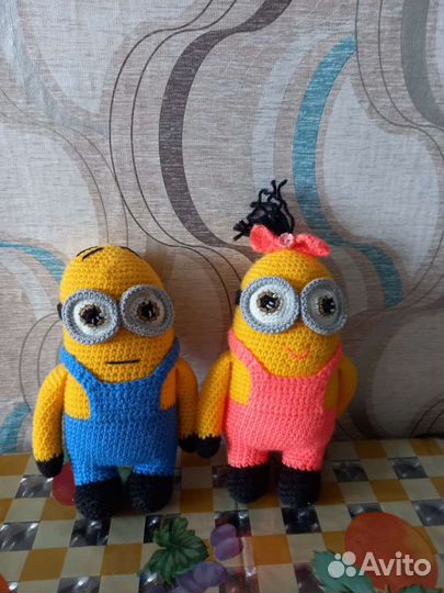 Миньон игрушка вязаная,ручной работы
