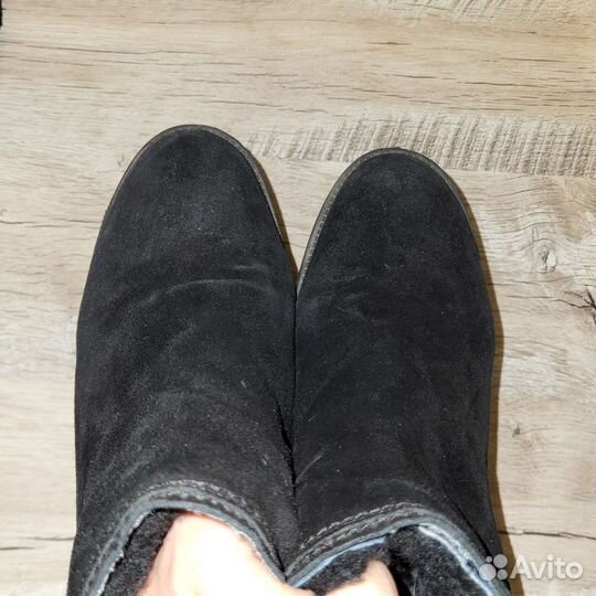 Полусапоги замша мех бу 39
