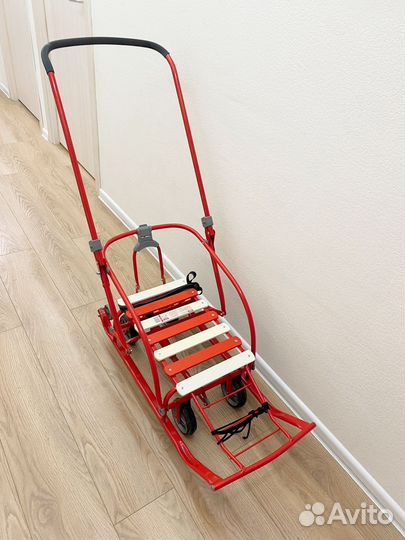 Детские зимние санки с колесами