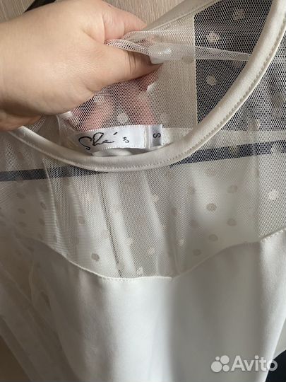 Боди женское белое с длинным рукавом