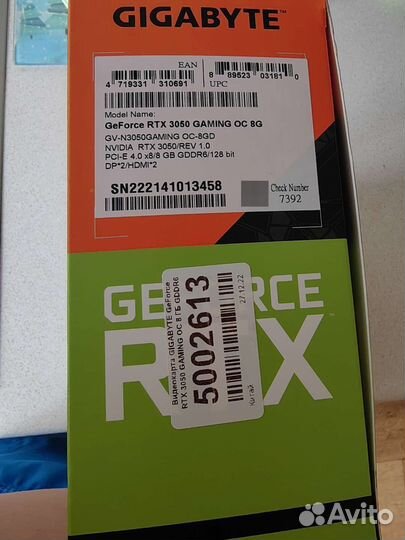 Видеокарта GeForce RTX 3050 Dual OC
