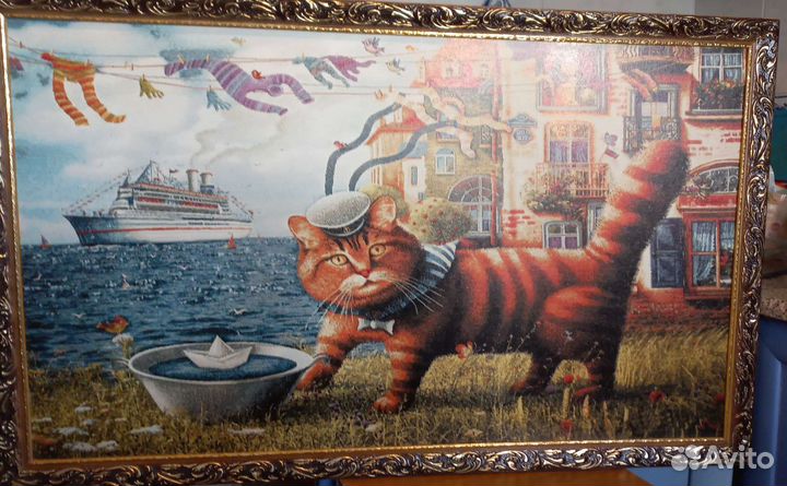 Картина Рыжий Кот,105 на 57см