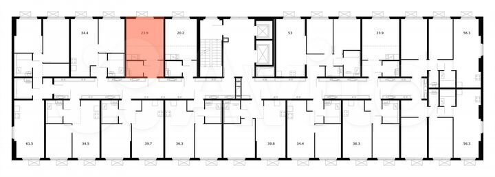 Квартира-студия, 23,9 м², 9/9 эт.