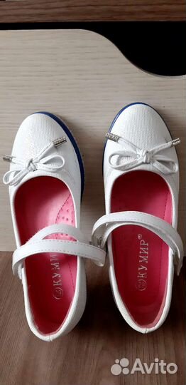 Туфли для девочки белые 29 размер