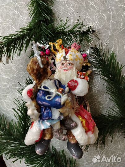 Ватные елочные игрушки