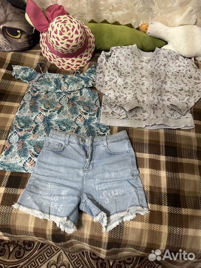 Детские вещи на девочку 140-160 см пакетом