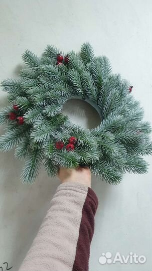 Оптом Венок новогодний рождественский еловый