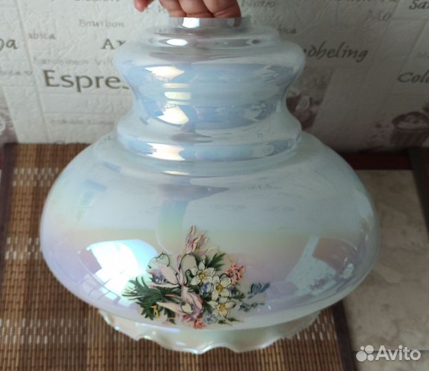 Плафон СССР перламутровый с рисунком