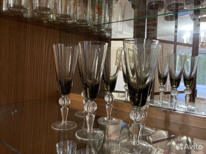 Фужеры цветной хрусталь 