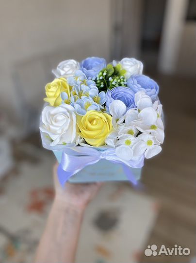 Букет из мыльных роз цветов