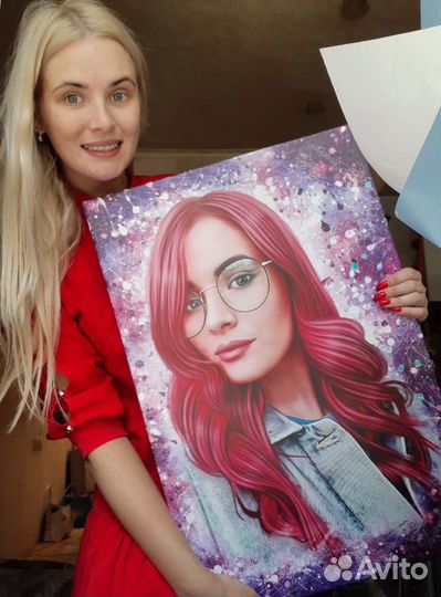 Портрет, картина в Томске по фото на холсте