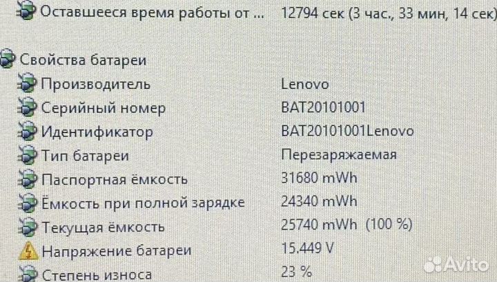 Надёжный ноутбук Lenovo/15.6/2.16Ghz/500gb/акб3ч