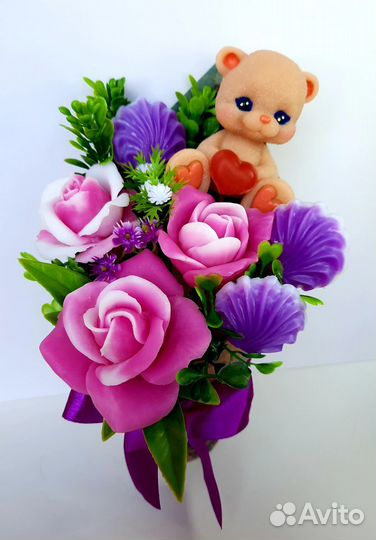 Букет подарок цветы из мыла,букет на выпускные