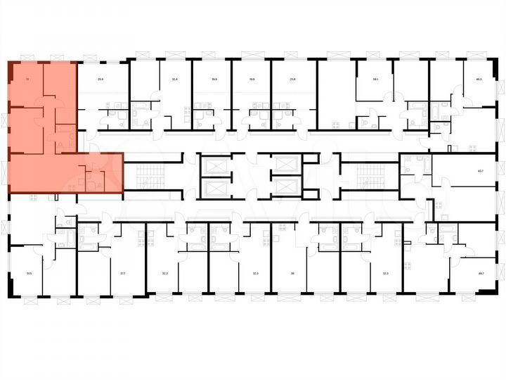 3-к. квартира, 78 м², 18/25 эт.