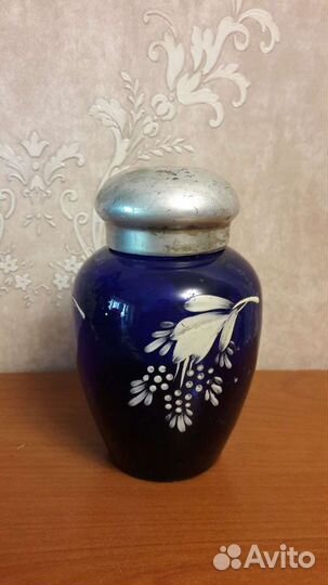 Ваза кобальт позолота