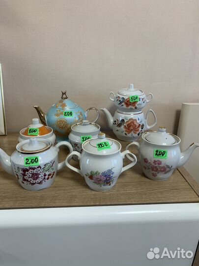 Чайник заварочный, сахарницы, сливочники СССР