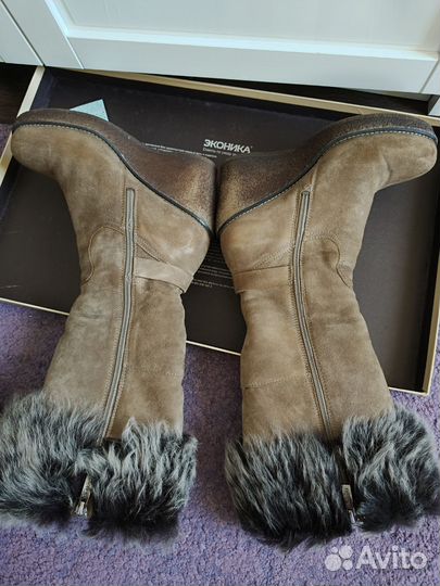 Зимние сапоги из натуральной кожи Эконика RiaRosa