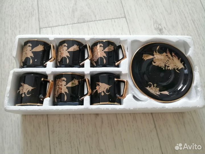 Сервиз кофейный японский с позолотой