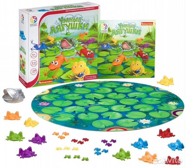 Настольная игра бродилка Bondibon Умные лягушки