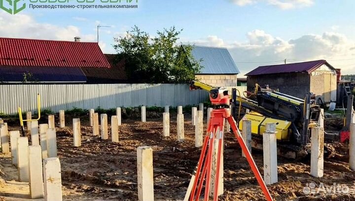 Железобетонные и винтовые сваи Монтаж