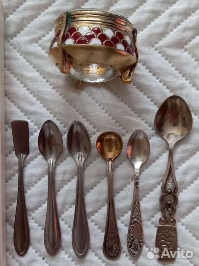 Ложки чайные и солонки из СССР