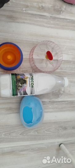 Песок для шиншилл, поилка и прочее