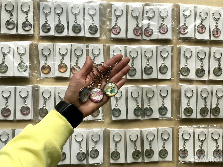 Акриловый брелок 2шт. прованс для ключей