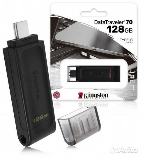 Флешка 128 gb Kingston DataTraveler 70 USB-C Новая