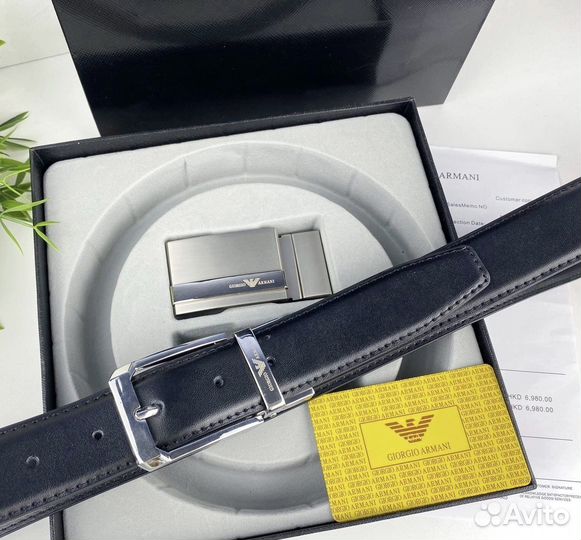 Набор ремень + пряжки Armani