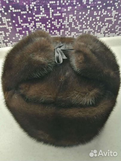 Норковая шапка мужская ушанка