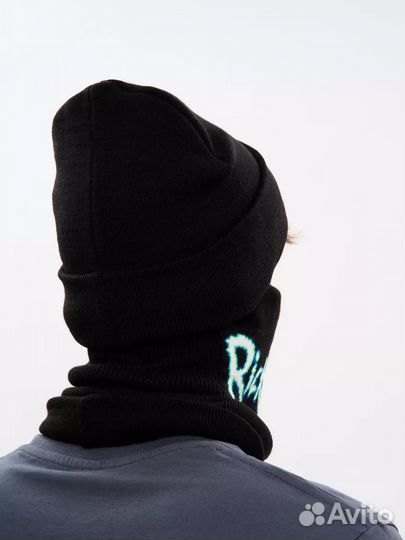 Комплект шапка со снудом зимняя Рик и Морти