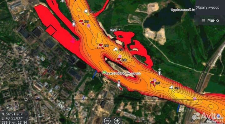 Карты глубин Lowrance c-map