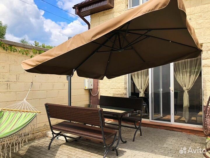Зонт уличный боковой для кафе 3х3м от солнца