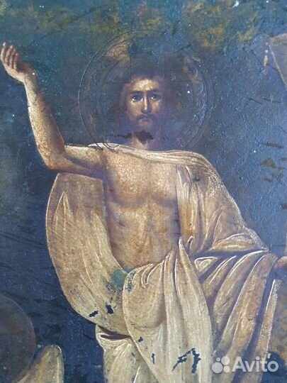 Антикварная икона Воскресение Христово