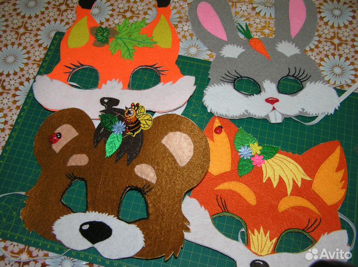 Маска карнавальная новогодняя