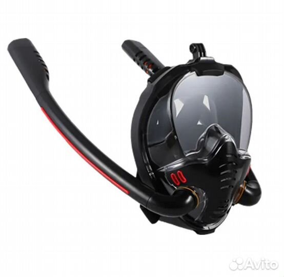 Маска для снорклинга с двумя трубками