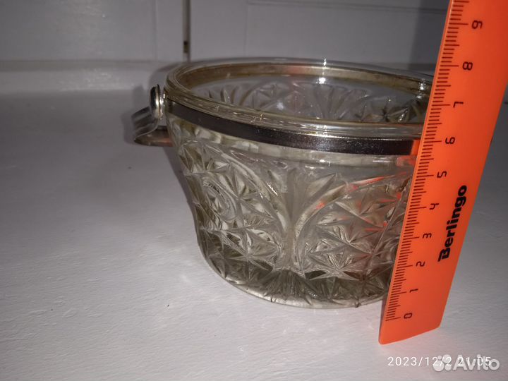 Салатник/сахарница с металлической ручкой