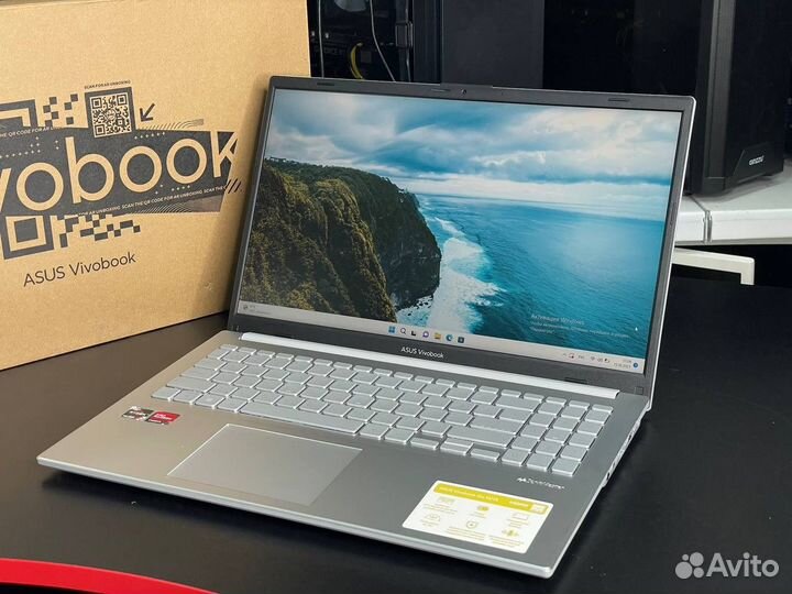 Новый ноутбук asus ryzen3 7320u озу 8gb