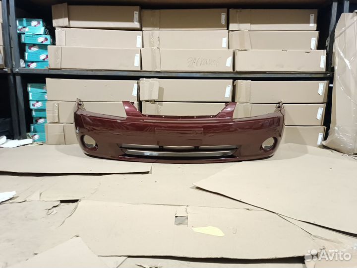Бампер передний KIA spectra цвет R5 красный перец
