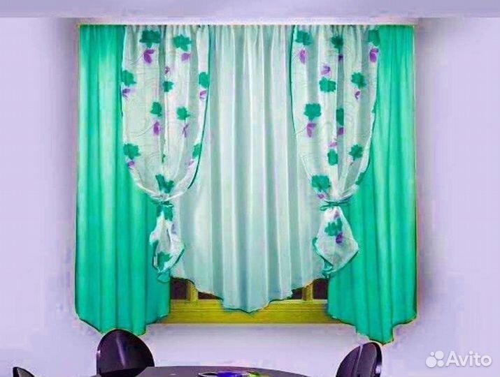 Шторы для кухни 300 на 175