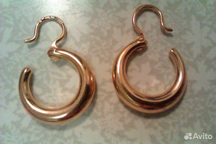 Золотые серьги кольцо