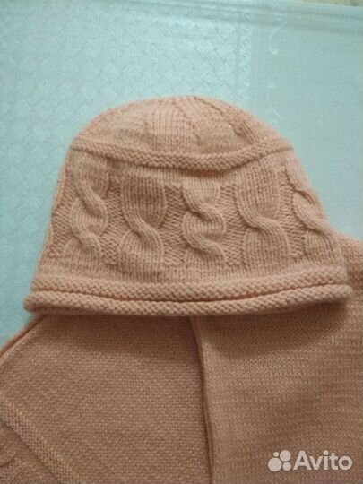 Комплект - шапка+ шарф+ варежки