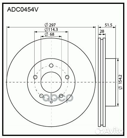 Диск тормозной перед mazda 6/CX-5 2.0/2.2D 11